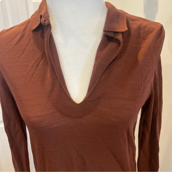 Vintage Lacoste Long Sleeved Brown Dress size 34 - Picture 2 of 14